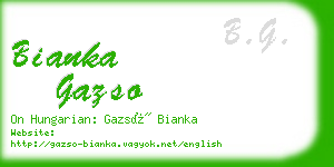 bianka gazso business card